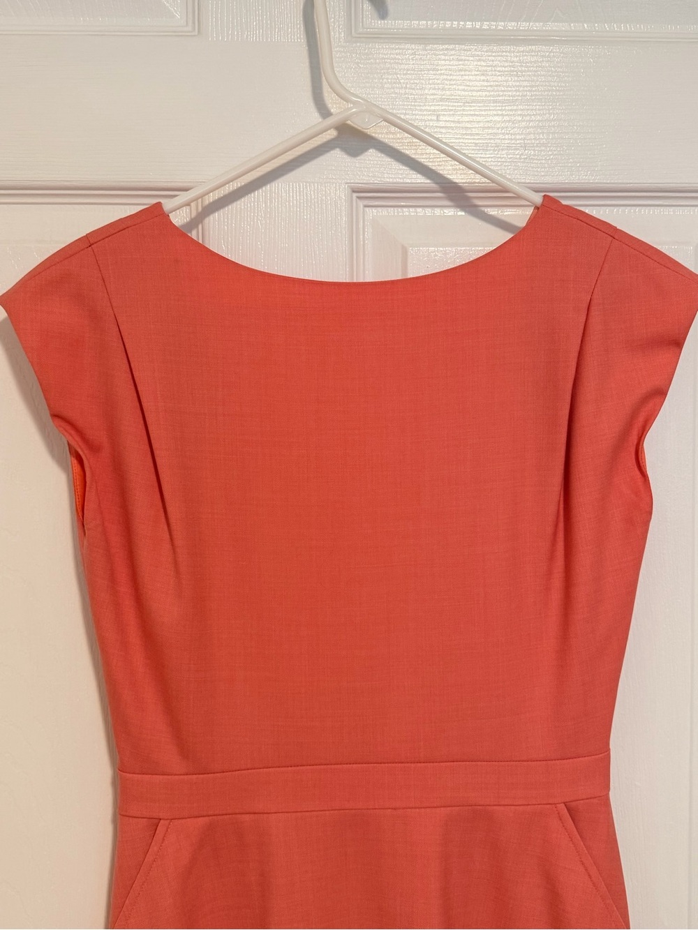 J. Crew Coral Cap-Sleeve Midi Dress - Picture 6 of 7